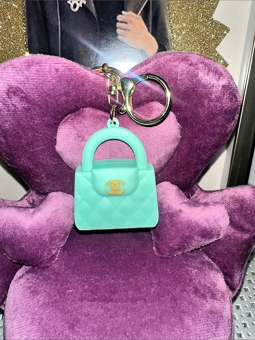 Mini Bag Keychain Green